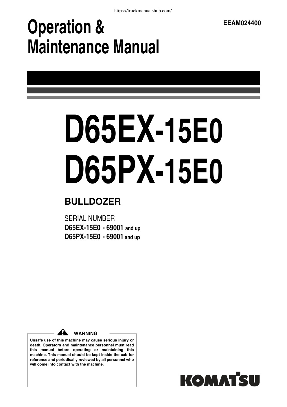 Première page de Maintenance Manual