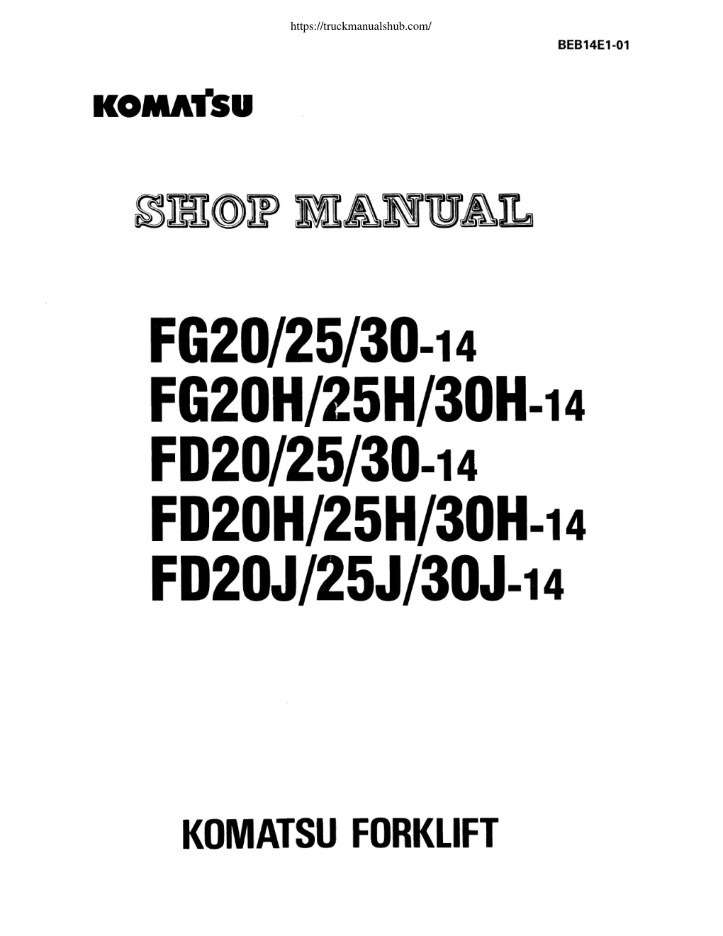 Première page de SHOP MANUAIL