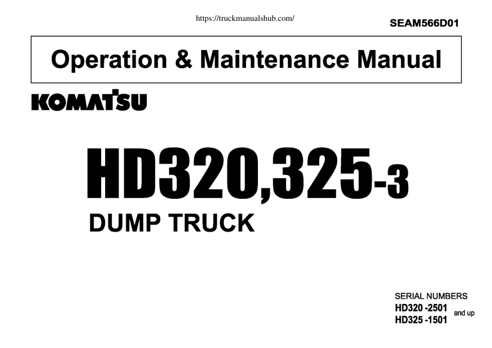 Première page de Operation & Maintenance Manual