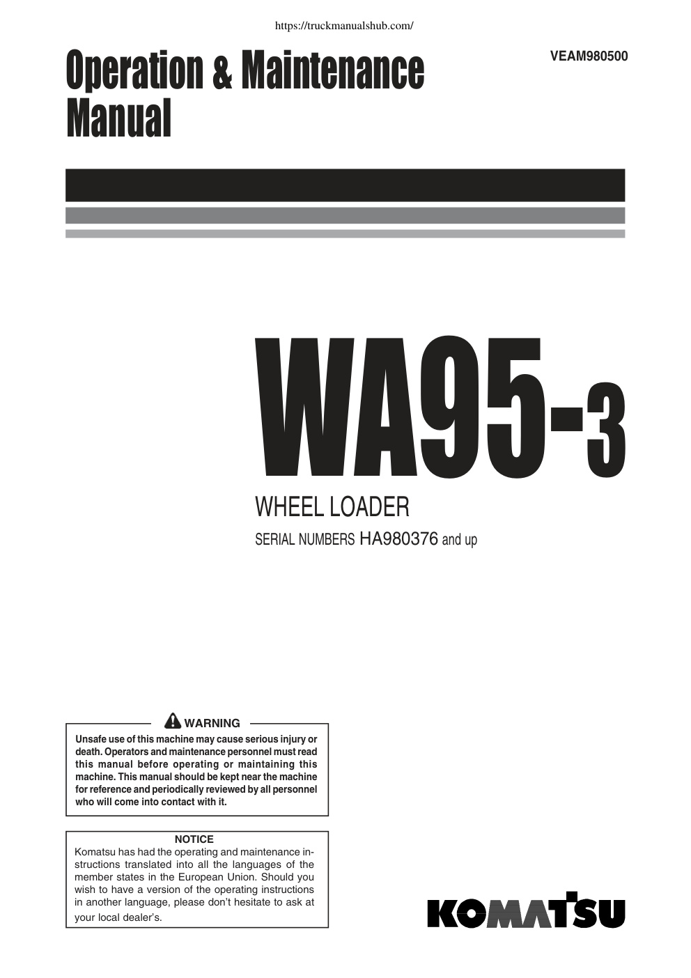 Première page de WHEEL LOADER