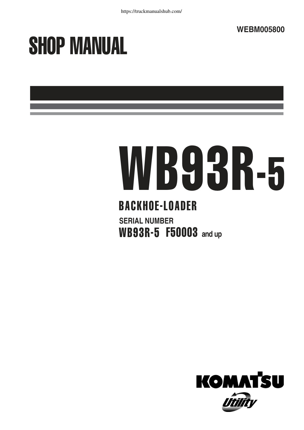 Première page de SHOP MANUAL