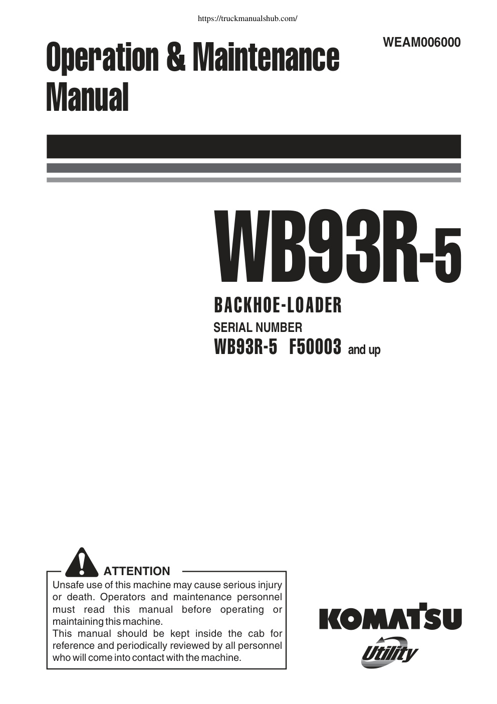 Première page de Operation & Maintenance