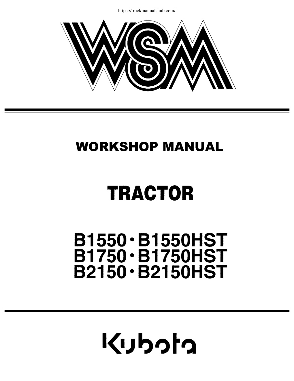 Première page de WORKSHOP MANUAL
