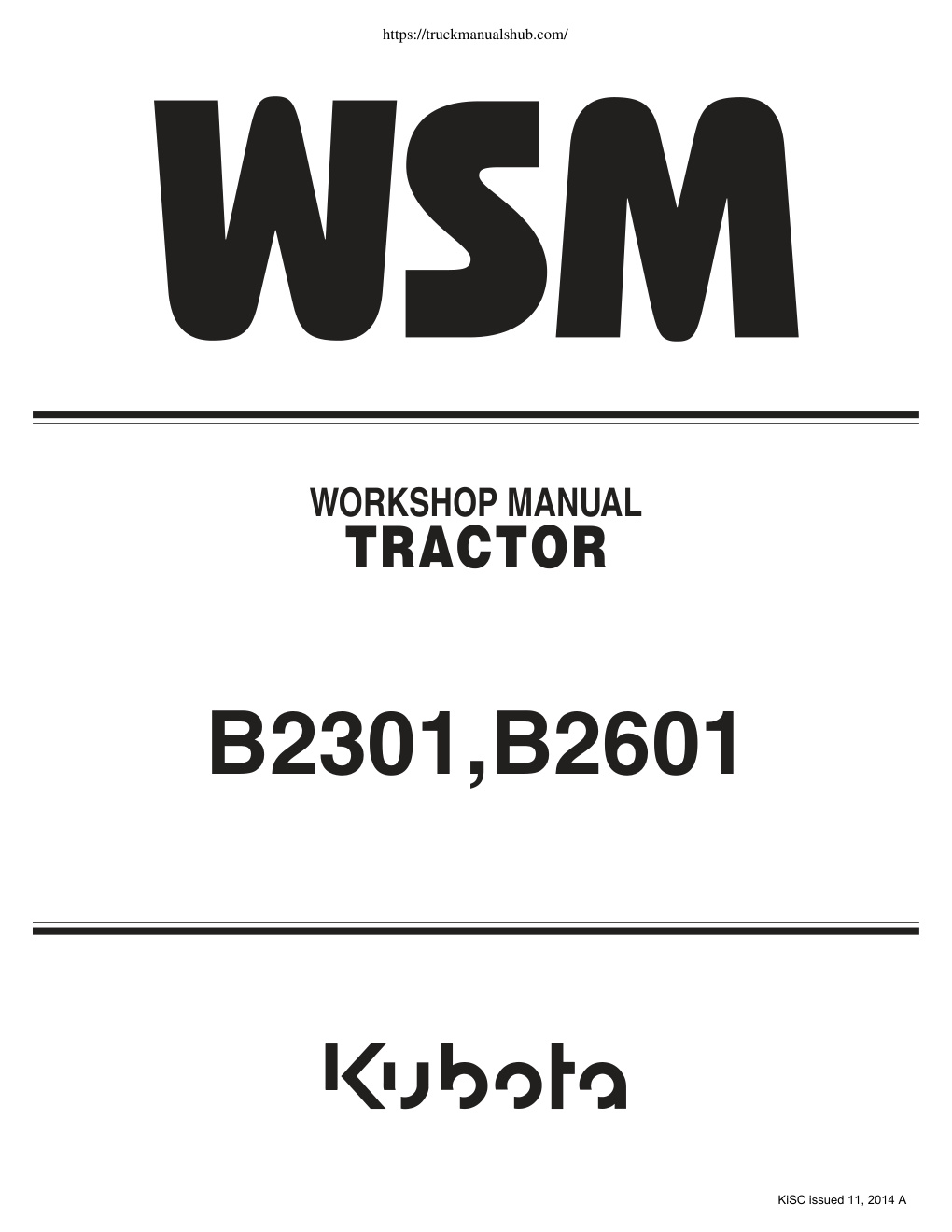 Première page de WORKSHOP MANUAL