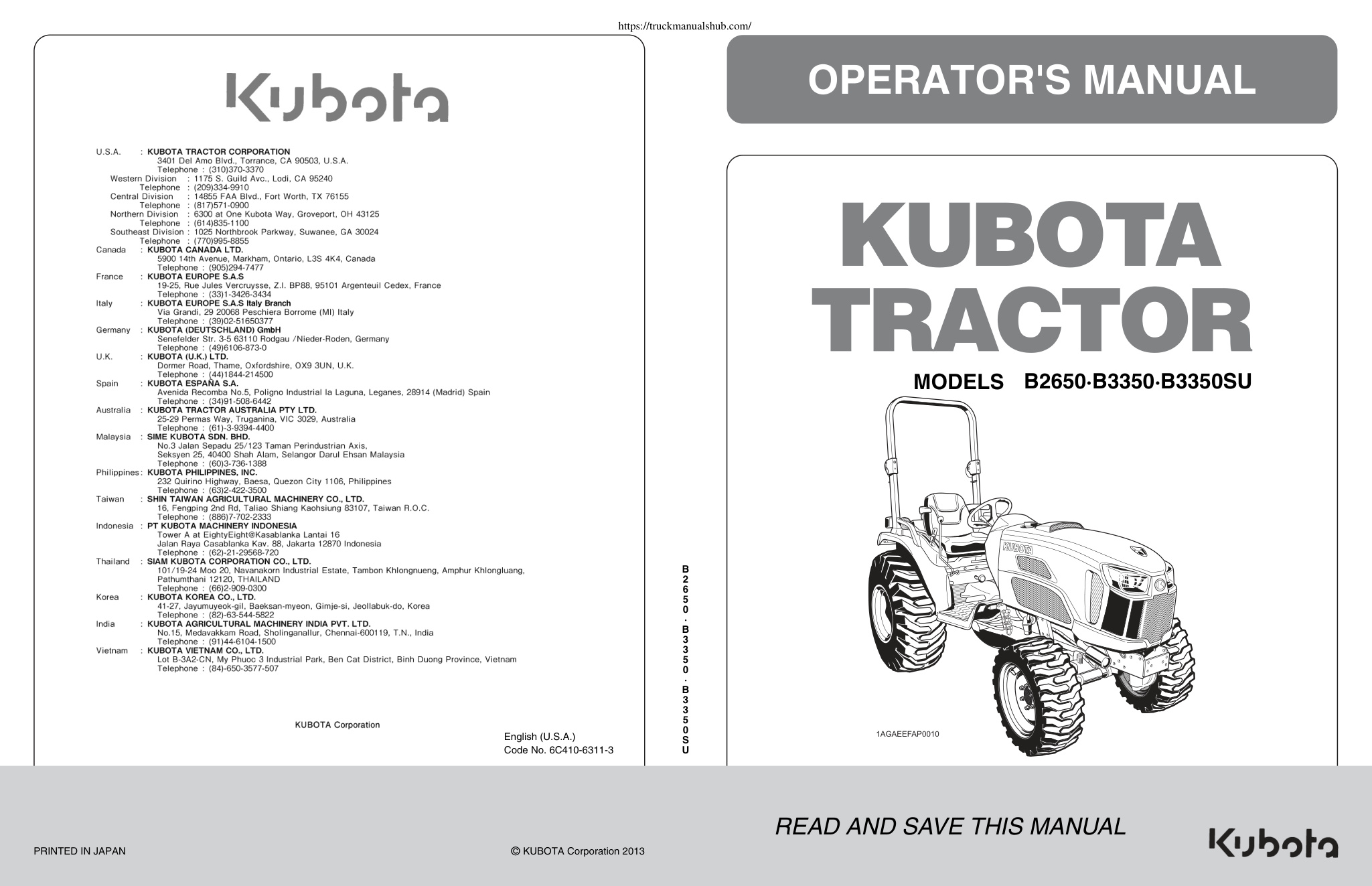Première page de OPERATOR'S MANUAL