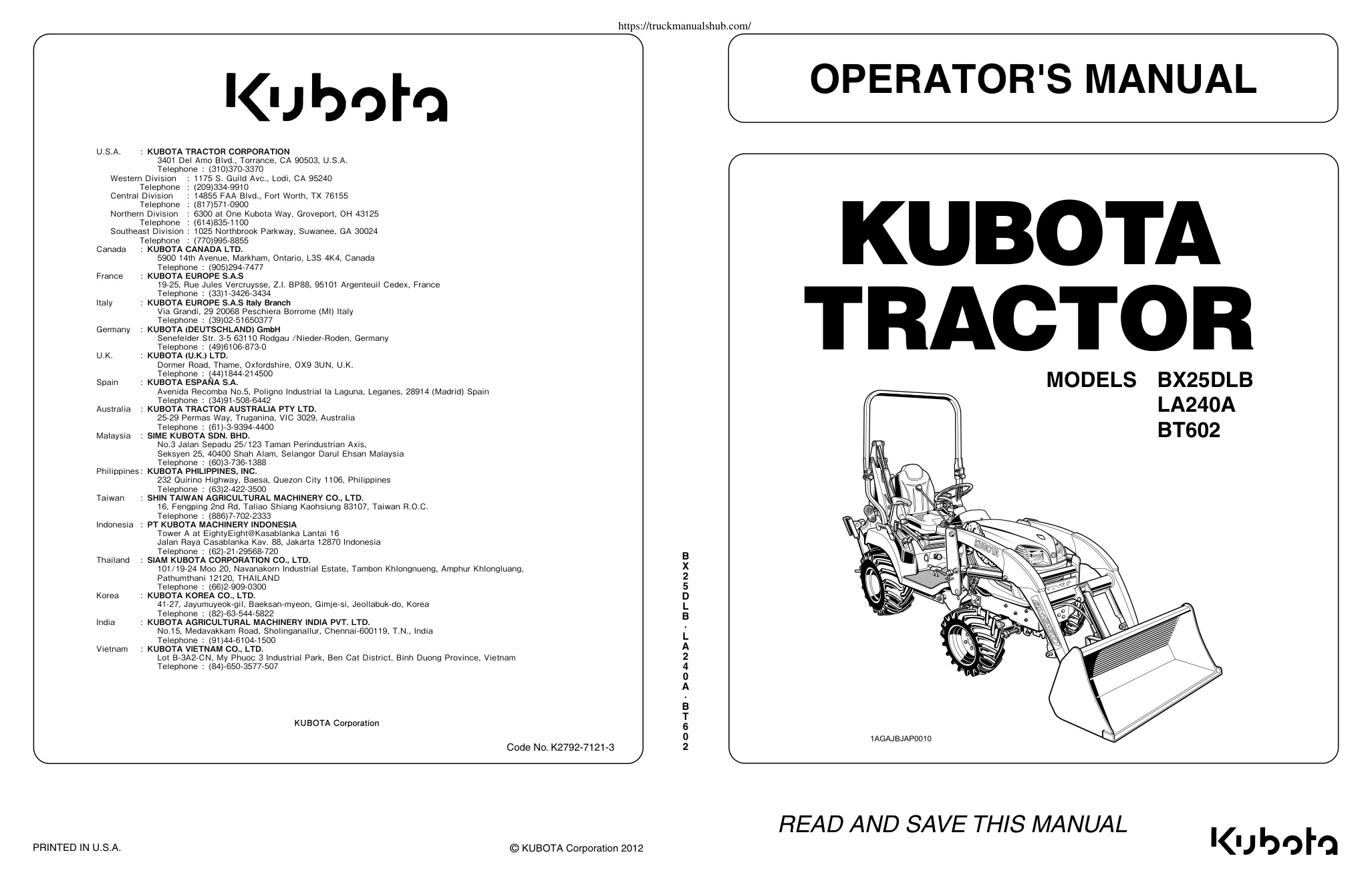 Première page de OPERATOR'S MANUAL
