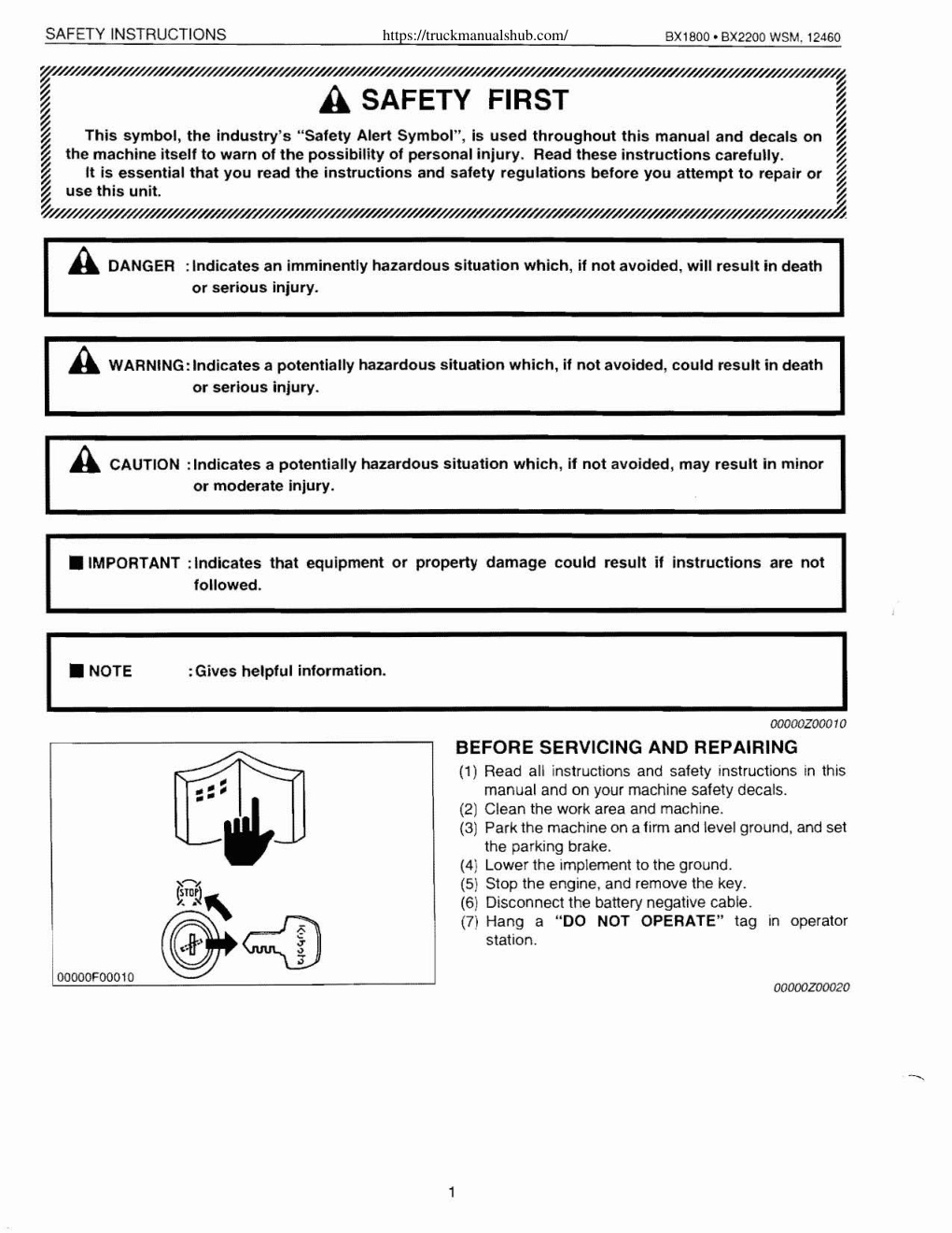 Première page de 12198390-Kubota_Bx1800_Bx2200...r_Workshop_Service_Manual.pdf
