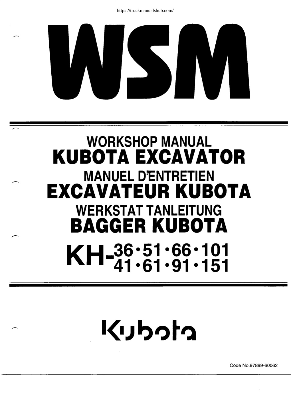 Première page de WORKSHOP MANUAL