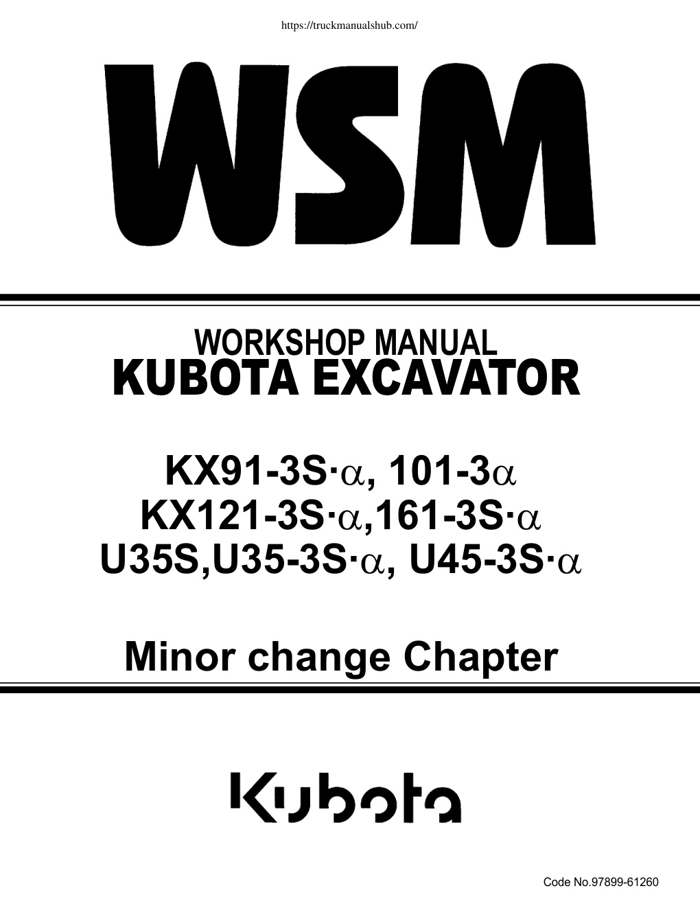 Première page de Kubota V-manual 91-3, 101-3, 121-3, 161-3, U35-3, U45-3,@.pdf
