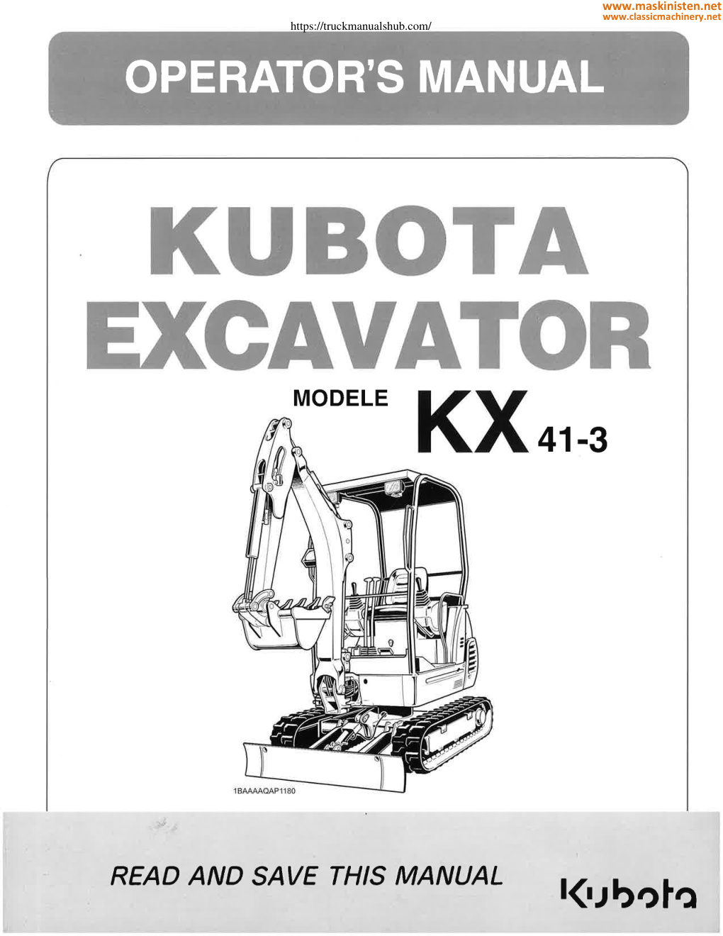 Première page de OPERATOR'S MANUAL