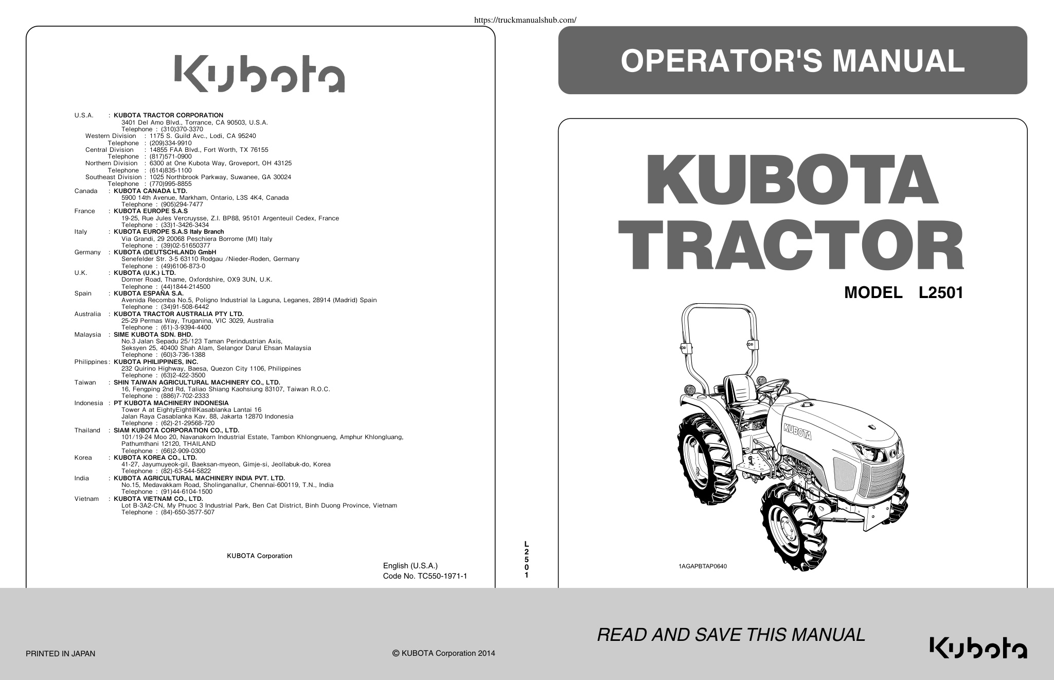 Première page de OPERATOR'S MANUAL