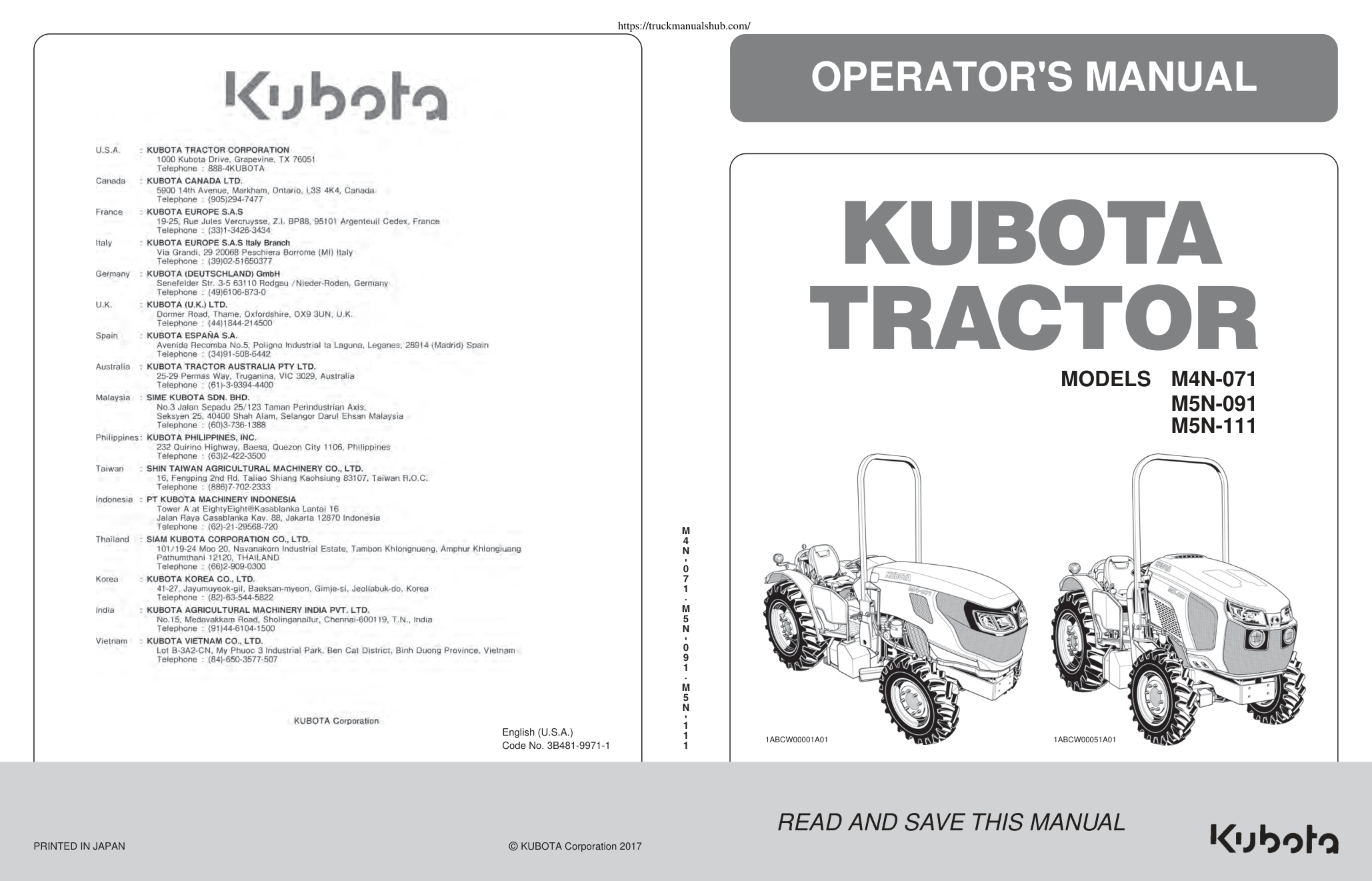 Première page de OPERATOR'S MANUAL