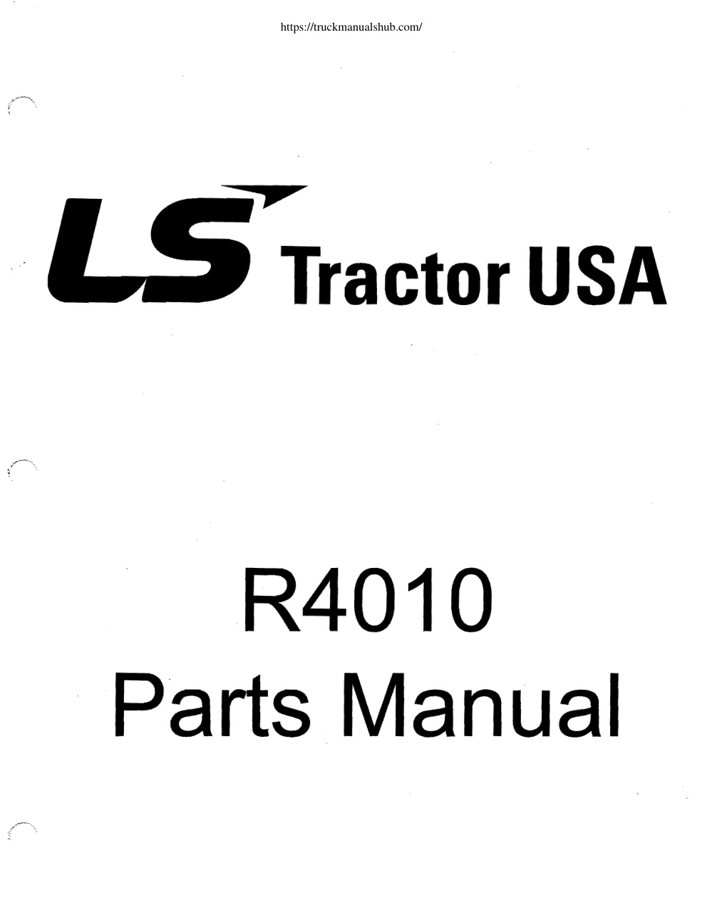 Première page de Parts Manual