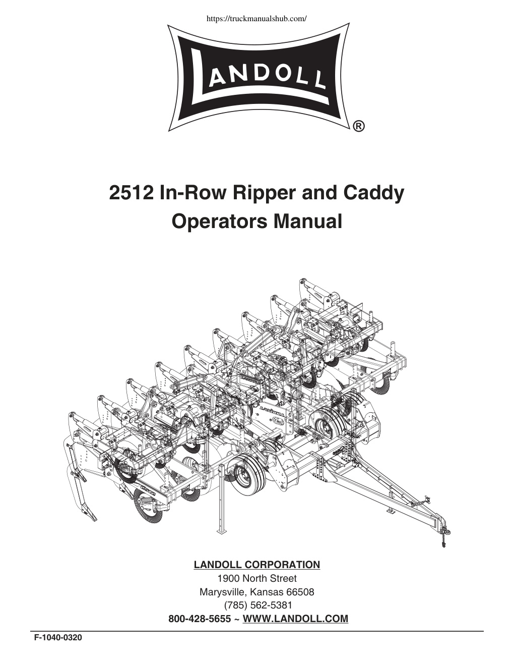 Première page de Operators Manual