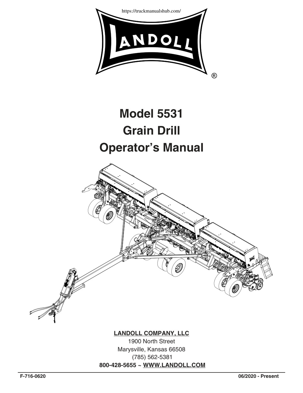 Première page de Operator’s Manual