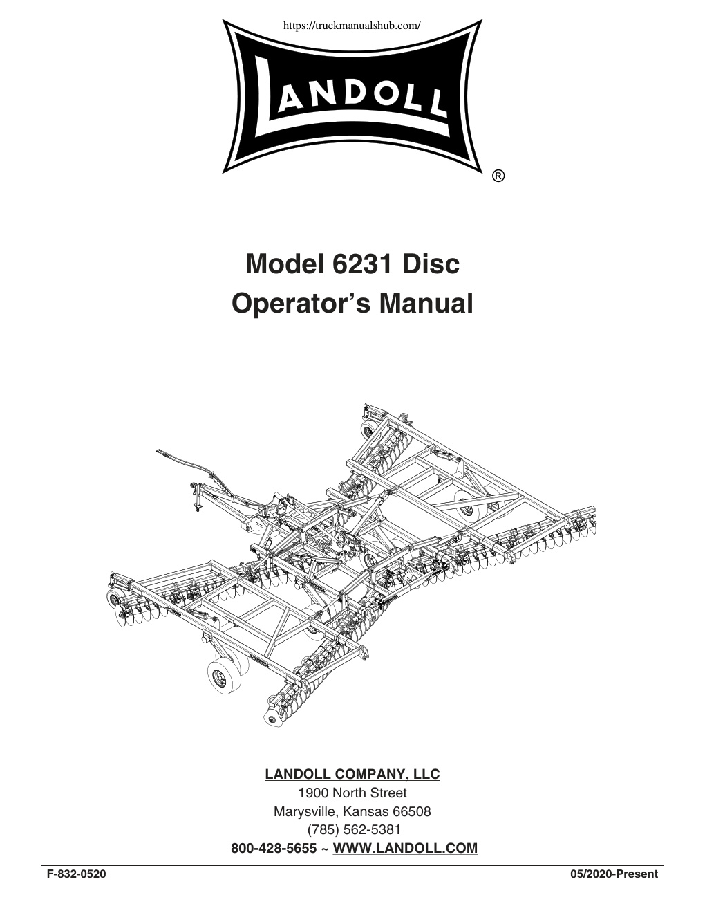 Première page de Operator’s Manual