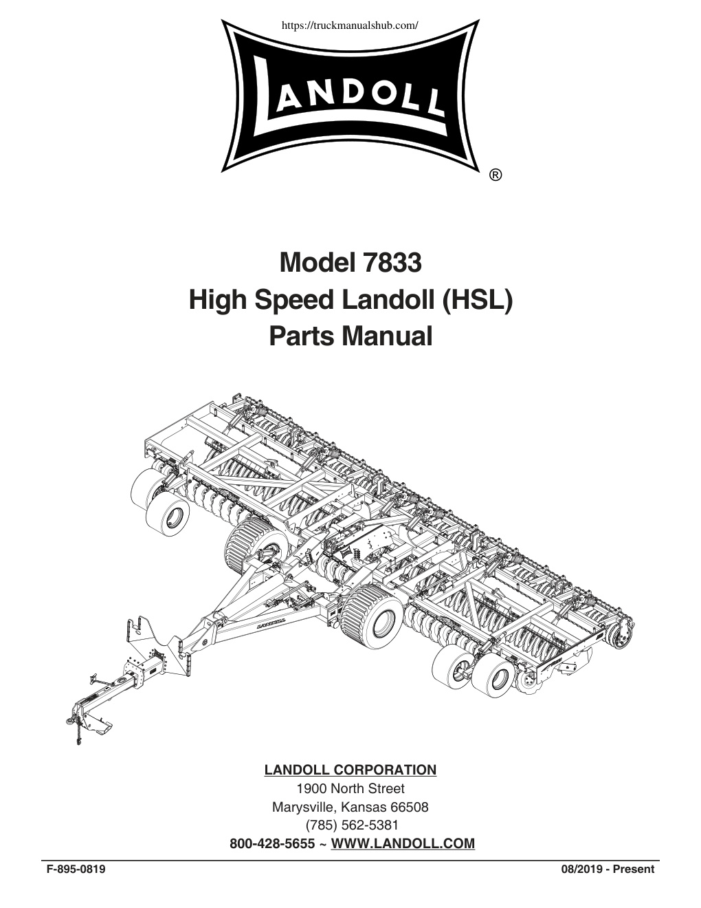Première page de Parts Manual