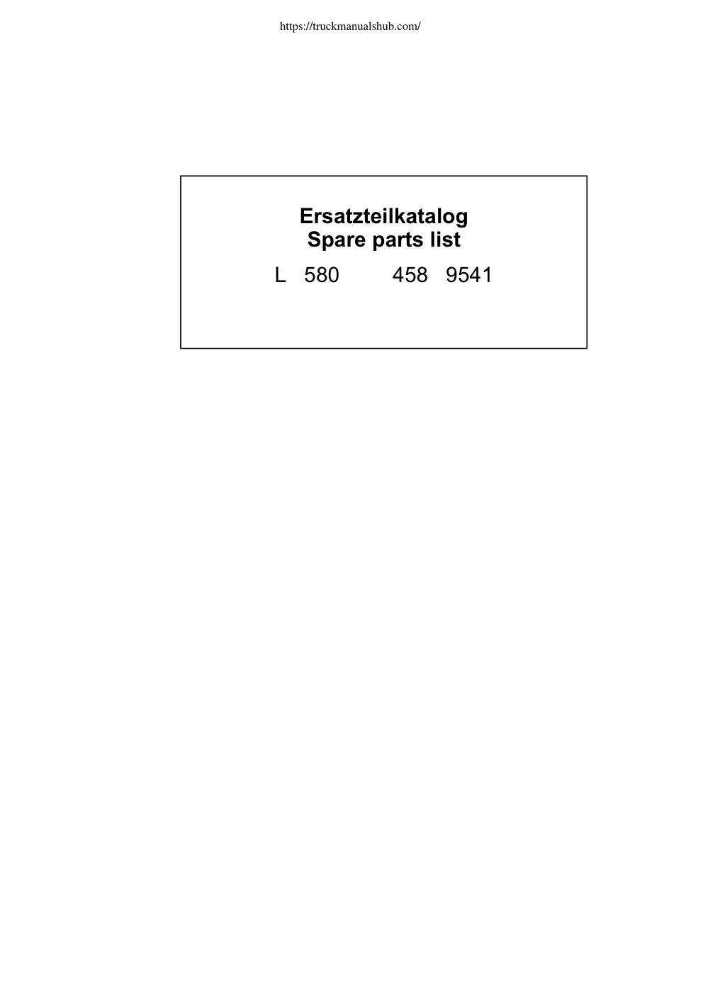 Première page de L 580 458 9541