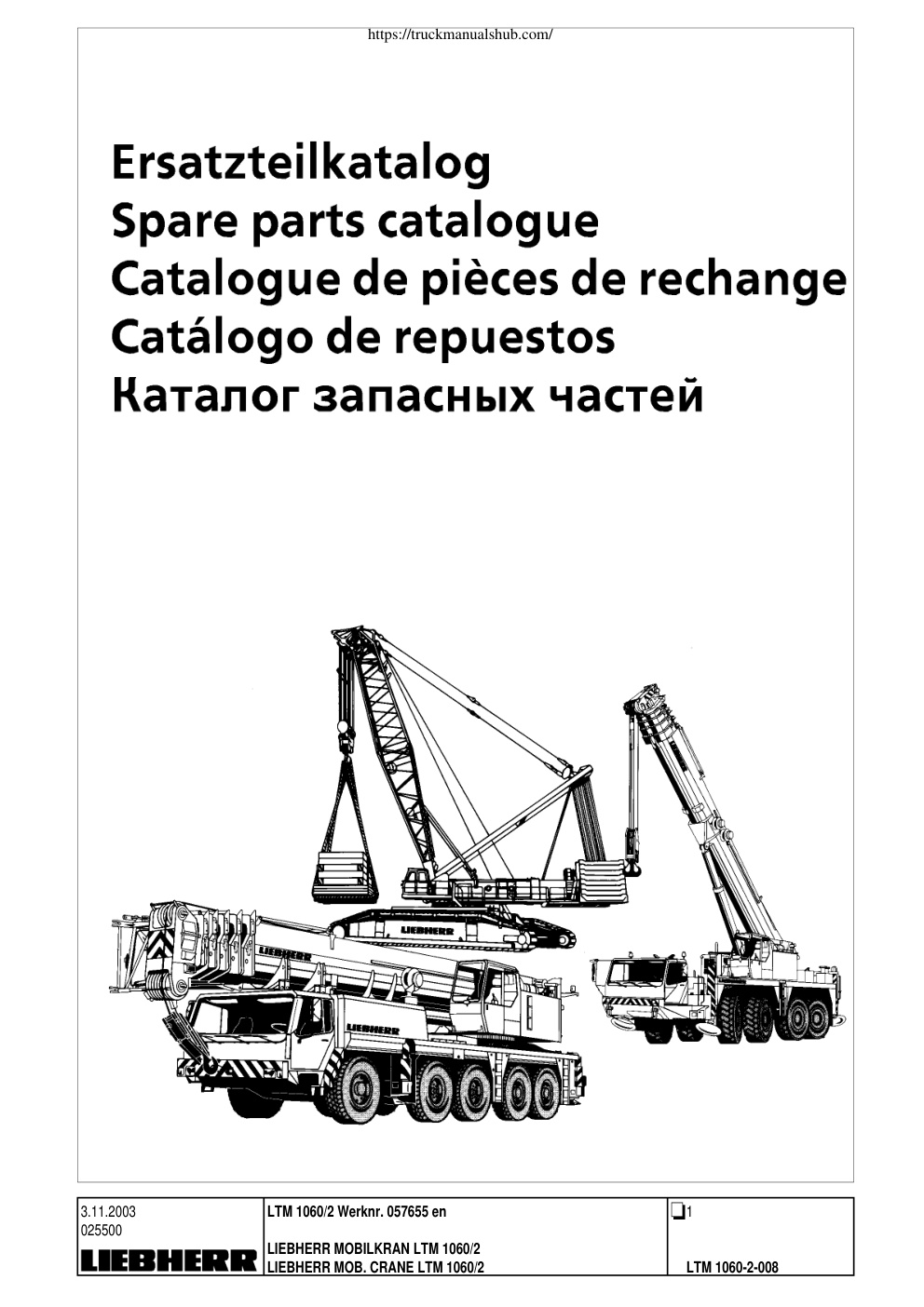 Première page de LTM 1060/2 Werknr. 057655 en