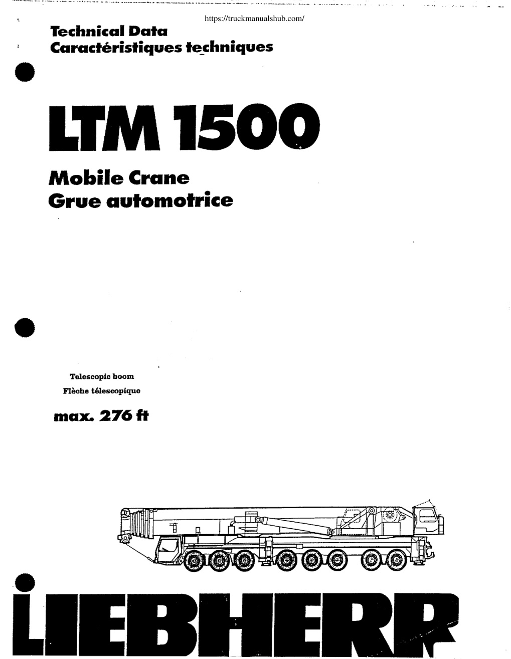 Première page de LIEBHERR LTM1500 625 TON