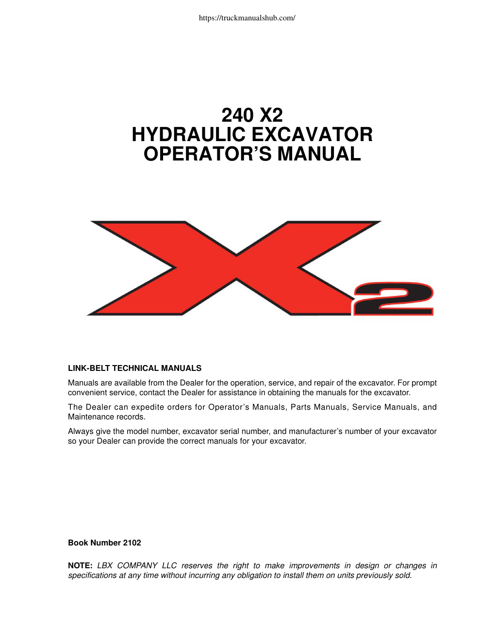 Première page de OPERATOR’S MANUAL