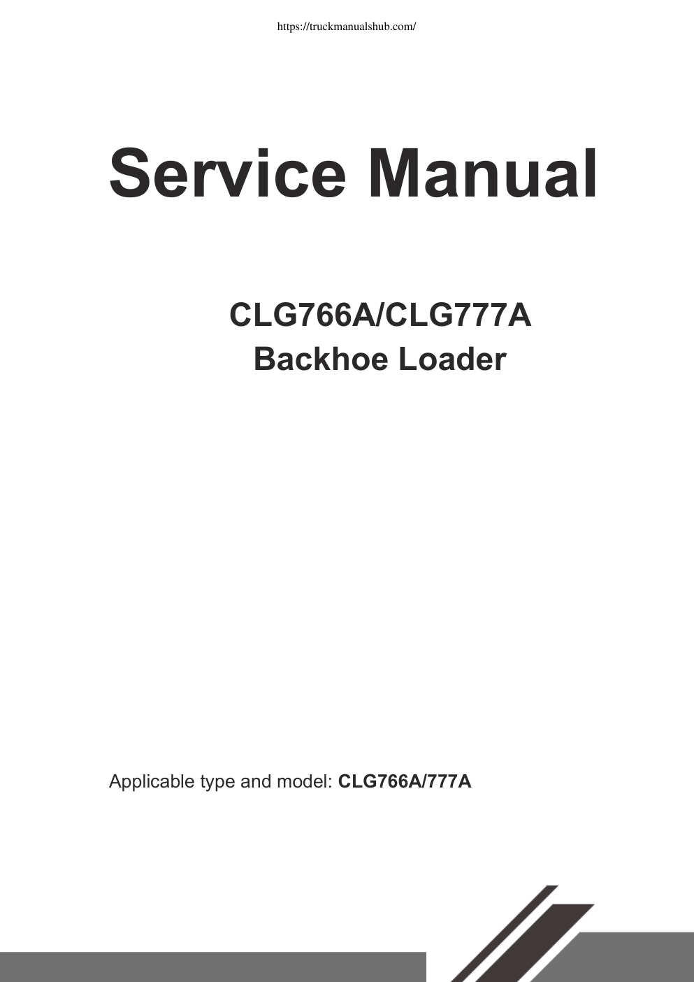 Première page de Service Manual
