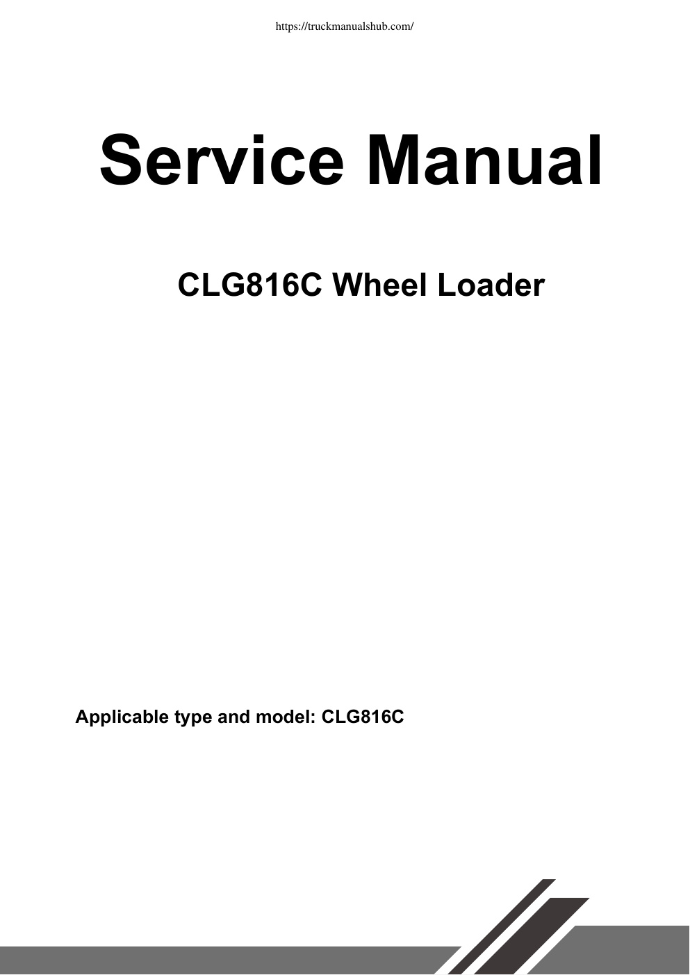 Première page de Service Manual
