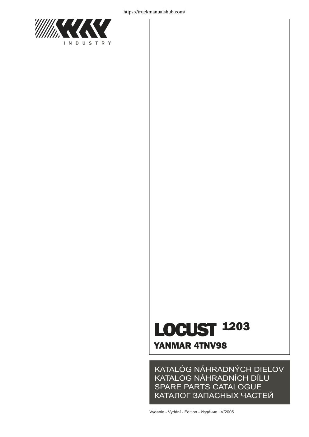 Première page de SPARE PARTS CATALOGUE