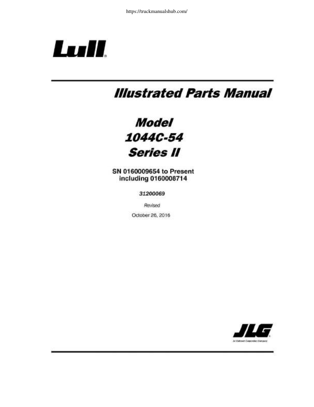 Première page de Mustrated Parts Manual