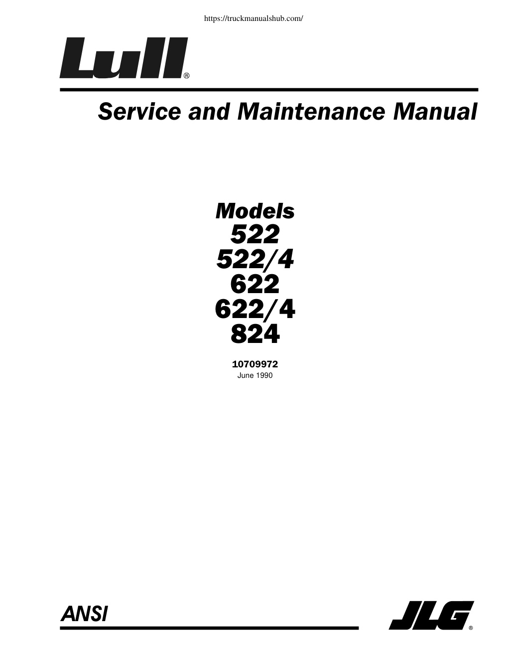 Première page de Service and Maintenance Manual