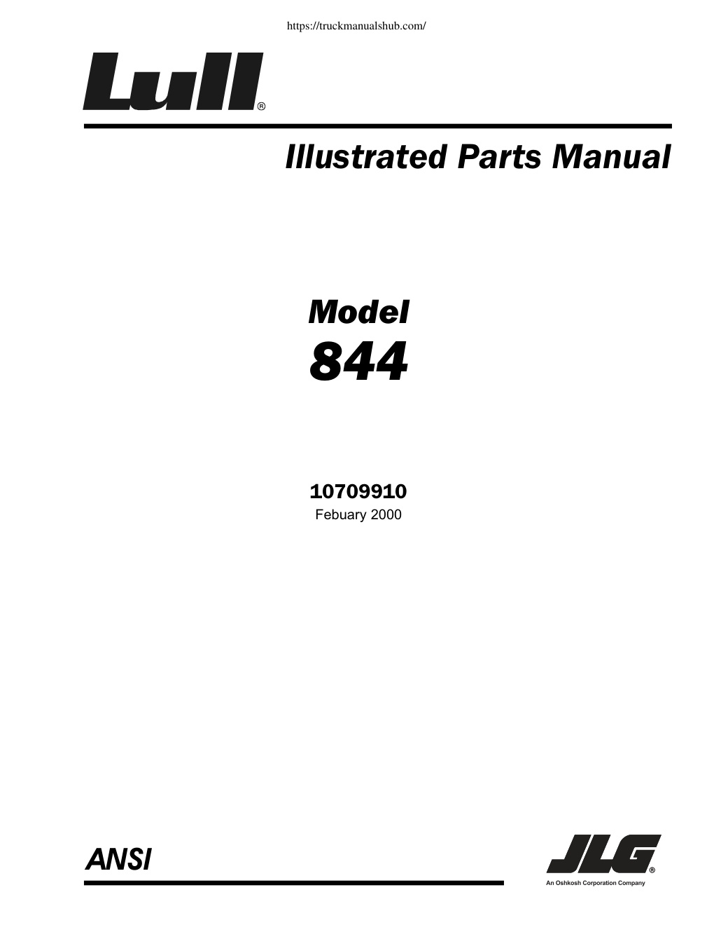 Première page de Illustrated Parts Manual