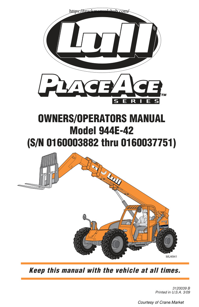 Première page de Lull Cranes, Material & Telehandlers
